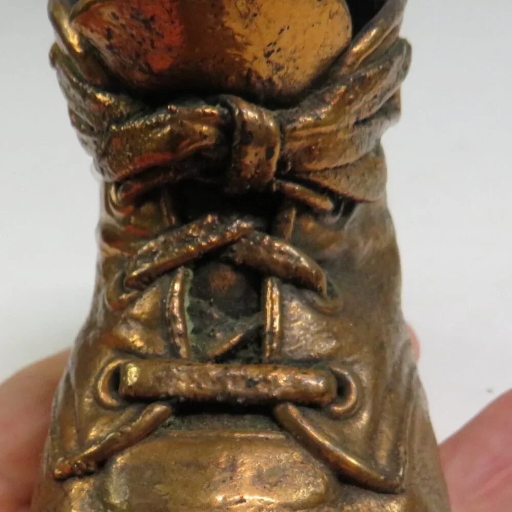 Vintage Bronzed Baby Shoe 60s good quality